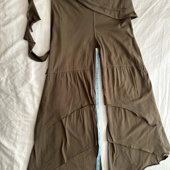 Soul Flower Olive Green Flowy Pants Size Small - Picture 7 of 11